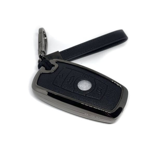 KONIKON Smart Key Shell For BMW F10 F11 F20 F30 1 3 5 Series Z4 – 3 Button, Black/Silver